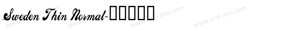 Sweden Thin Normal字体转换
